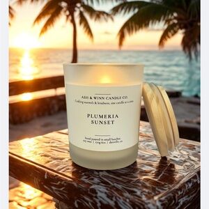 Ash & Winn Plumeria Sunset Candle - Tropical Floral